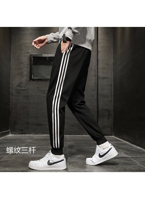 Pants Mens Spring and Autumn New Student Three-bar Loose All-match Casual Sports Pants Trendy Leg-toe Mens and Womens Sweatpants three-bar [thread]]