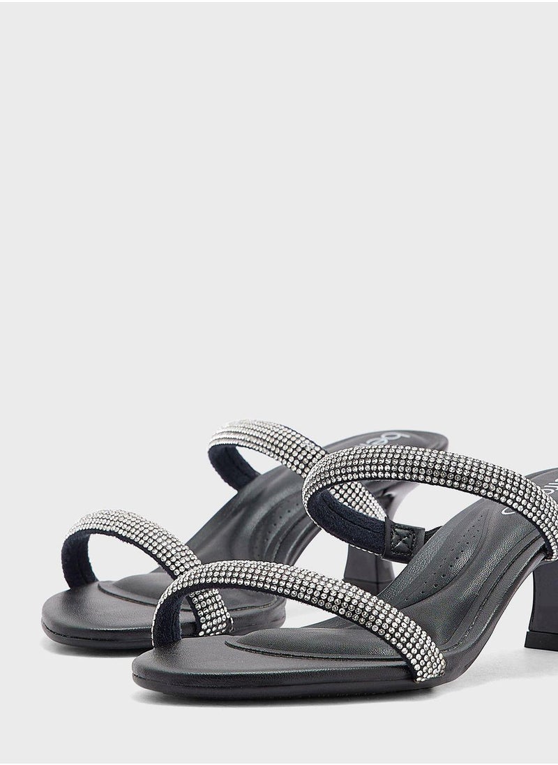 Beira Rio Ankle Strap Mid Heel Sandals  - Image 4