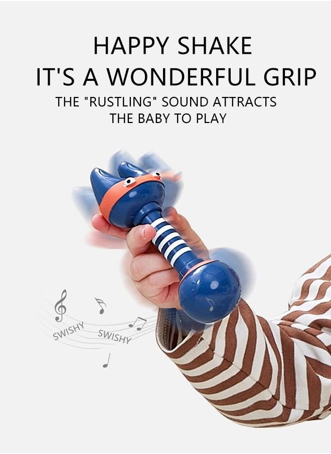 Baby Rattle Toy, Musical Soothing Bell with Lights, Adjustable Volume, Safe Non-Toxic Material, Includes Teether, Durable and Drop-Resistant