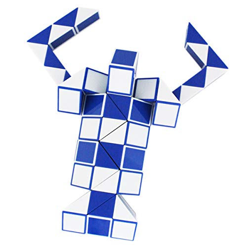 Mipartebo Magic Snake Cube Twist Puzzle 72 Wedges Large Size Twist Fidget Snake Toys Gift Party Favors for Kids Adults Teens Blue - Image 5
