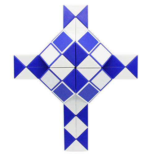 Mipartebo Magic Snake Cube Twist Puzzle 72 Wedges Large Size Twist Fidget Snake Toys Gift Party Favors for Kids Adults Teens Blue - Image 2