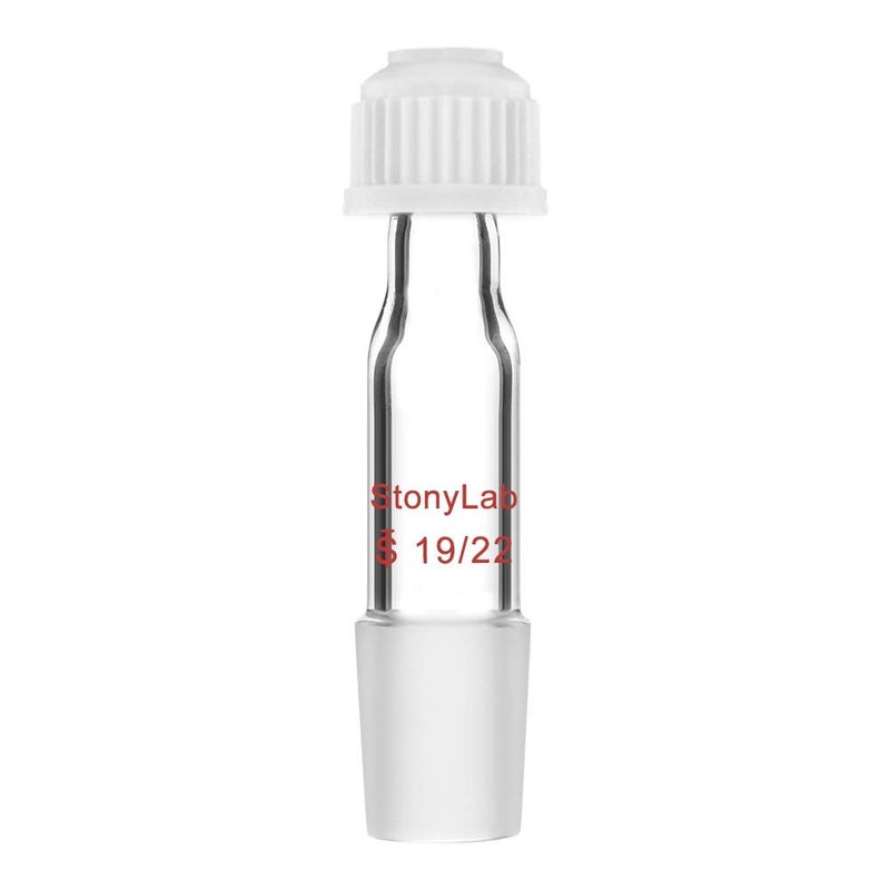 stonylab Thermometer Inlet Adapter with 19/22 Inner Joint, 80mm Height, for Distillation Apparatus - Image 1