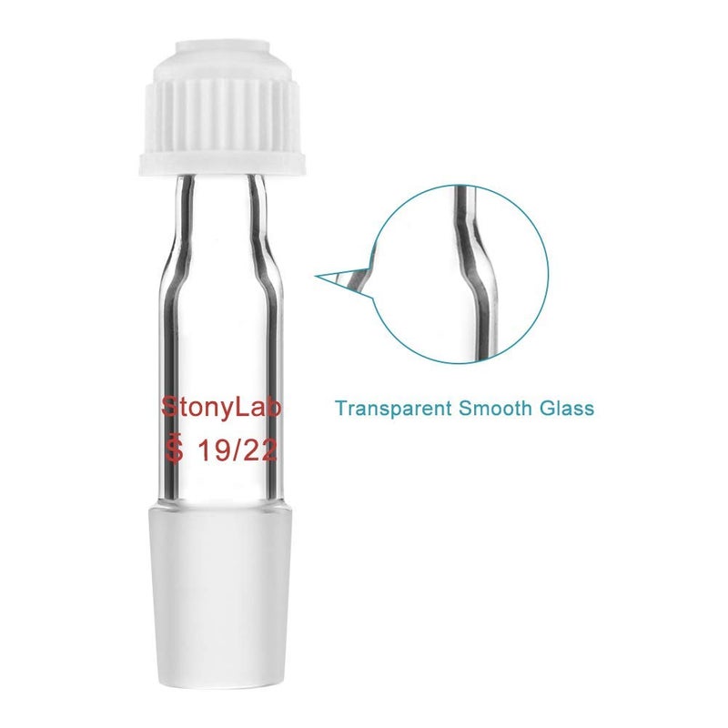 stonylab Thermometer Inlet Adapter with 19/22 Inner Joint, 80mm Height, for Distillation Apparatus - Image 4