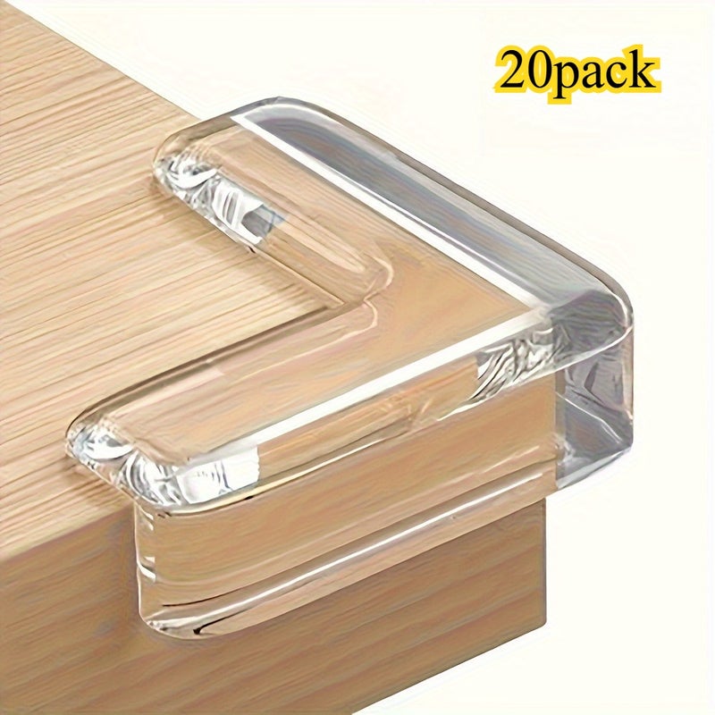 20 Transparent Anti Collision Corner Protectors For Power Socket And Table Edge - Image 1