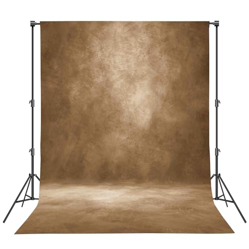 Haboke Abstract Professional Photography Backdrop for Portrait Photo Props Booth Background Photoshoot Studio with Polyester Fabric Roller Pocket on Top(6x8ft, Dark Brown,No Stand) - Image 1