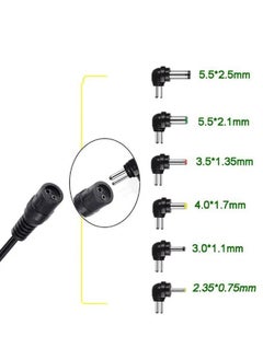 spa luxetique 30W Universal AC/DC, 3V 4.5V 6V 9V 12V Adapter with 6 Tips for Household Electronics (Plug Type: UK), black  - Image 3