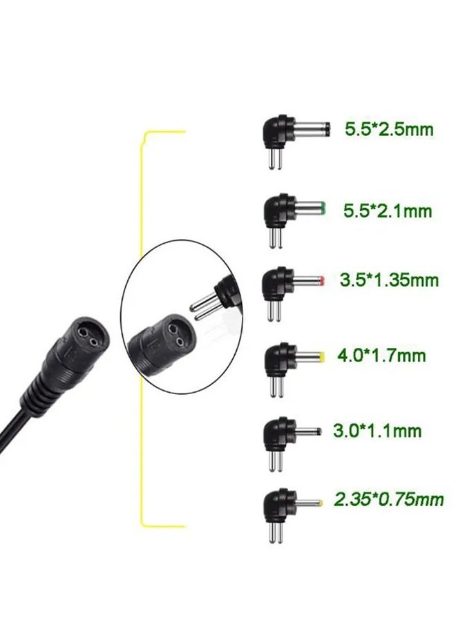 spa luxetique 30W Universal AC/DC, 3V 4.5V 6V 9V 12V Adapter with 6 Tips for Household Electronics (Plug Type: UK), black  - Image 3