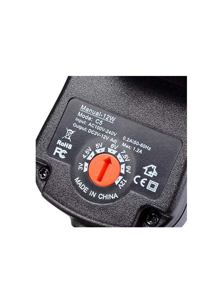 spa luxetique 30W Universal AC/DC, 3V 4.5V 6V 9V 12V Adapter with 6 Tips for Household Electronics (Plug Type: UK), black  - Image 4