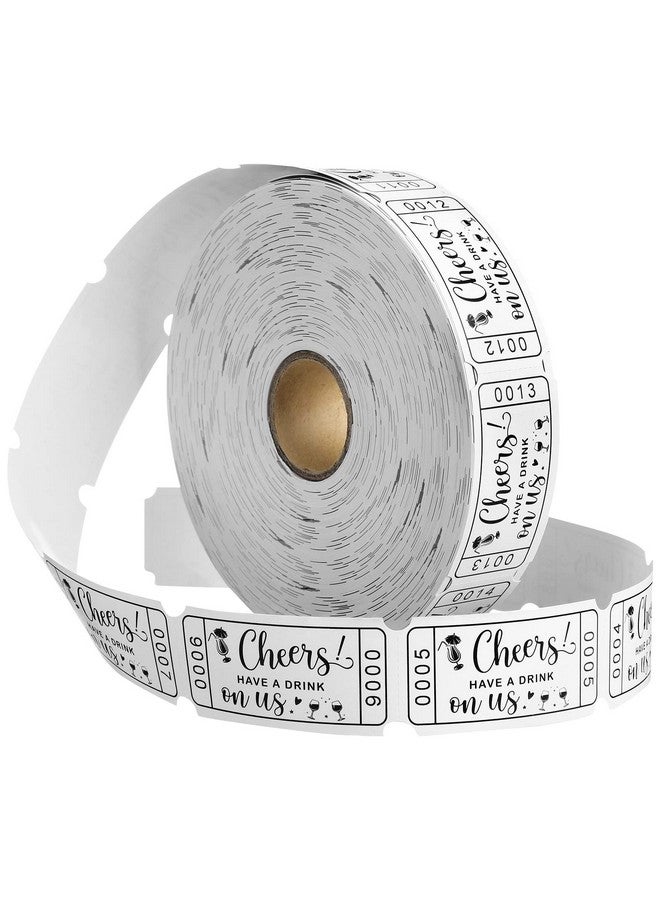 TaoBary White Drink Tickets Roll Raffle Tickets 2" X 1" For Events Entry Wedding Parties Reward Fundraiser Prizes, Single Roll(1 Roll) - Image 1