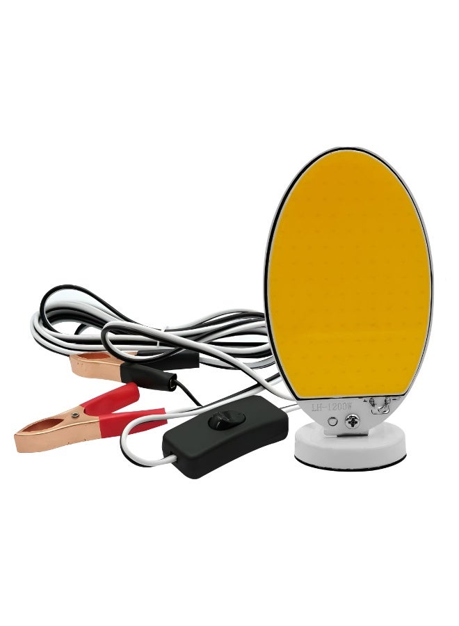 SPIDER 150W Premium Oval Camping Light - LED Work Light, 1080LM Waterproof IP67 COB Floodlight with Battery Clips & Switch, 3M Cable Portable Emergency Lamp for Camping, Car Repair, Fishing, Garage & Outdoor Use BL-10794 - Image 1