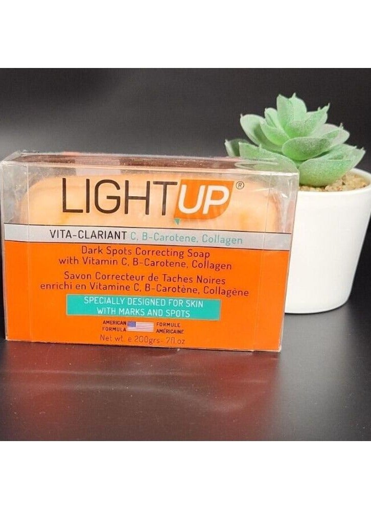 Light Up DARK SPOT CORRECTING SOAP with CLARIANT VITAMIN C B CAROTENE COLLAGEN 200g