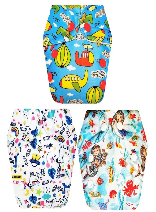 Dumbledo Premium Newborn Cloth Diaper with Integrated Soaker (Pack of 3) | Hypoallergenic | Breathable | Travel Friendly | All-Day Wear | 0 - 4 Months | Unisex Baby - Image 1