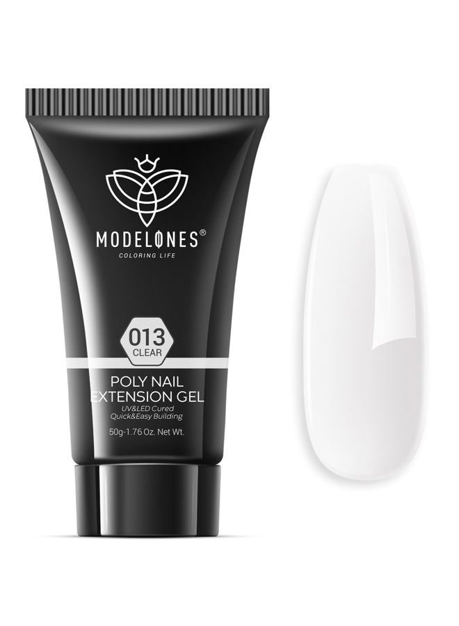 modelones جيل بناء الأظافر بولي من موديلونز 50 مل 1.76 أونصة جل شفاف لتمديد الأظافر وتعزيزها وتكثيفها أداة تقنية احترافية - Image 1