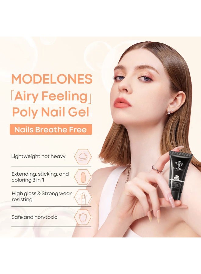 modelones جيل بناء الأظافر بولي من موديلونز 50 مل 1.76 أونصة جل شفاف لتمديد الأظافر وتعزيزها وتكثيفها أداة تقنية احترافية - Image 5