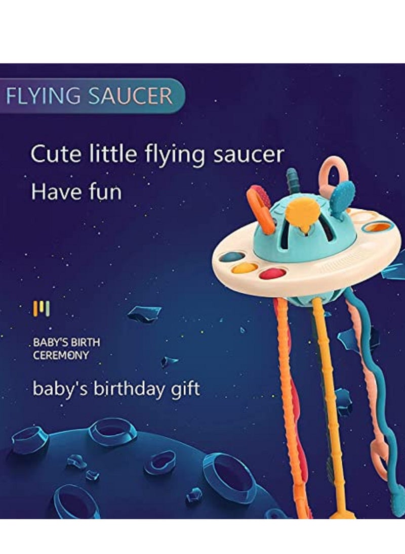 Baby Montessori Toys Silicone Pull String Activity Toy for Toddlers