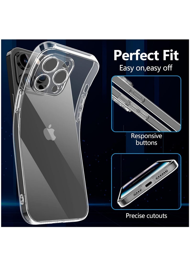 ELTRAZONE Premium Clear Case Compatible with iPhone 14 Pro Back Cover With Full Camera Lens Coverage, Anti-Yellowing & Slim Case - Image 4