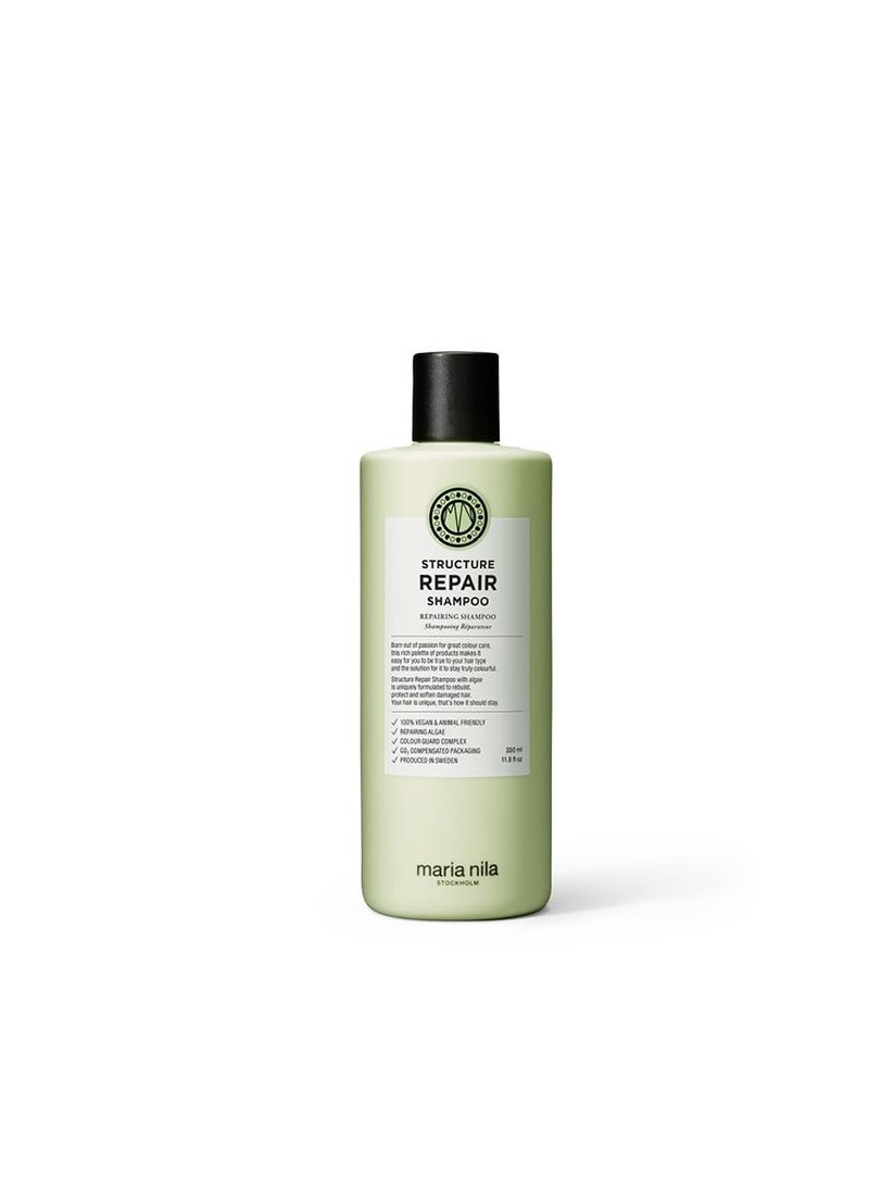 Maria Nila Maria Nila Structure Repair, Shampoo 11.8 Fl Oz, For Damaged & Chemically Treated Hair, Algae Extract Rebuilds & Moisturizes, 100% Vegan & Sulfate/Paraben free  - Image 4