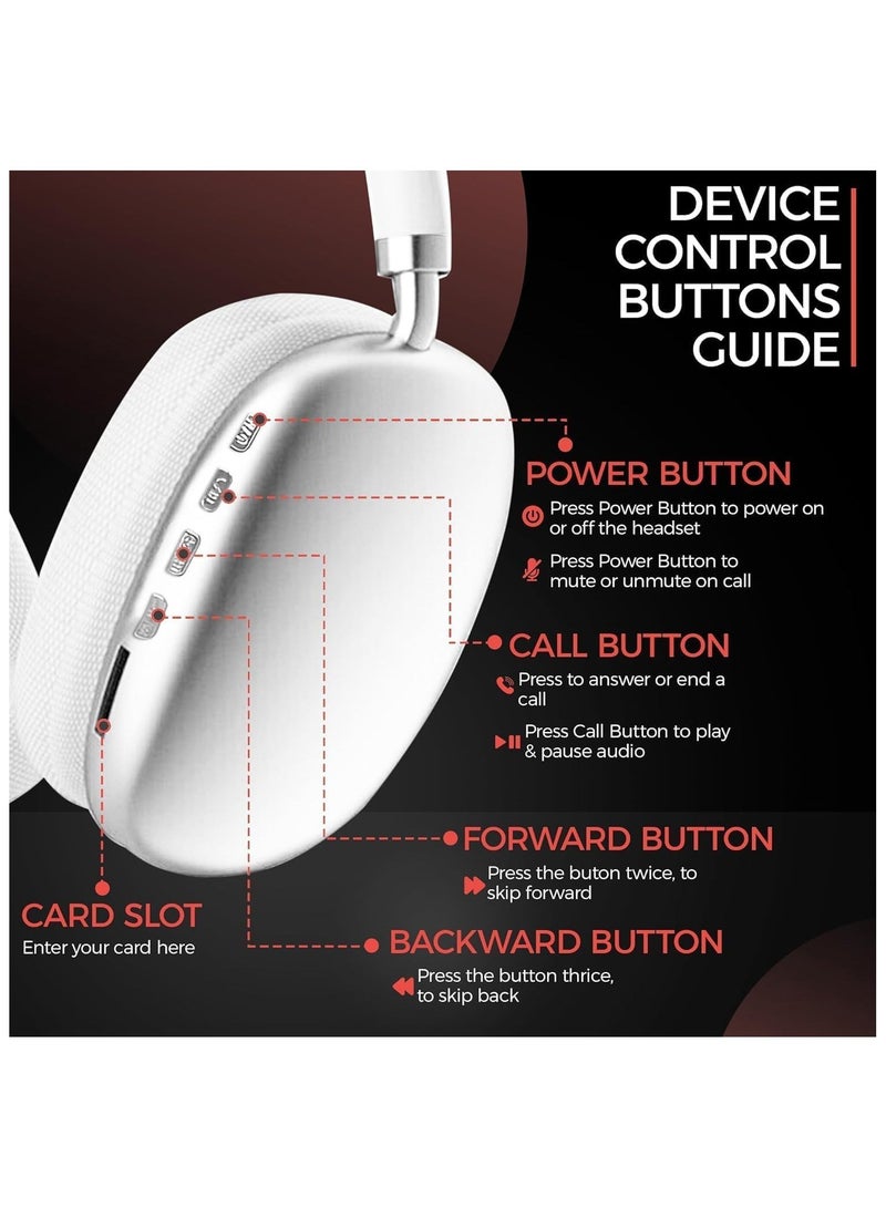 DEROVAN ZAMZIN P9 Plus Bluetooth Headset – Wireless On-Ear Headphones with Powerful Bass, AirPods Compatible, Built-in Microphone, Bluetooth 5.3, Lightweight Foldable Design, Long Battery Life for Travel, Work & Everyday Use - Image 2