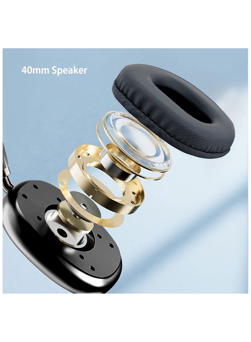 DEROVAN ZAMZIN P9 Plus Bluetooth Headset – Wireless On-Ear Headphones with Powerful Bass, AirPods Compatible, Built-in Microphone, Bluetooth 5.3, Lightweight Foldable Design, Long Battery Life for Travel, Work & Everyday Use - Image 3