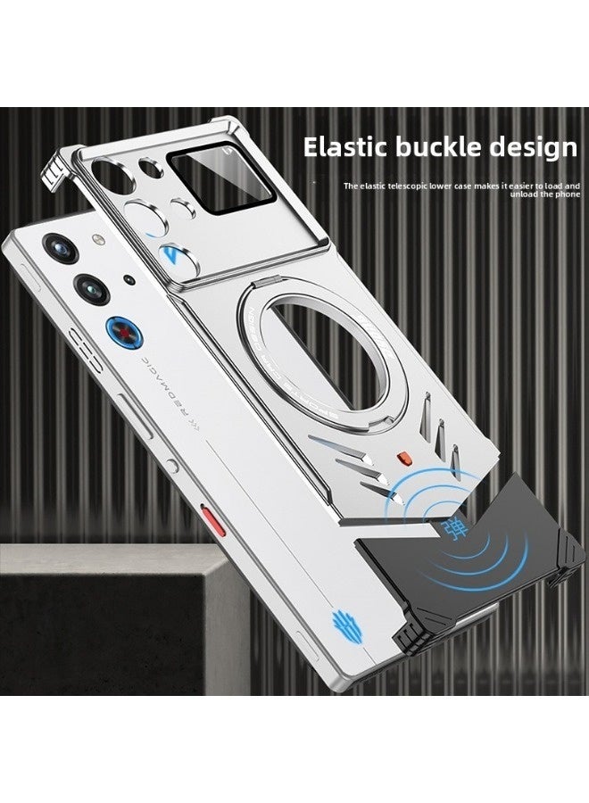 A phone case compatible with the Red Magic 10S Pro, made of metal material with heat dissipation, breathability, magnetic suction, and a frameless design. The phone case is designed with anti drop and shockproof protection - Image 2