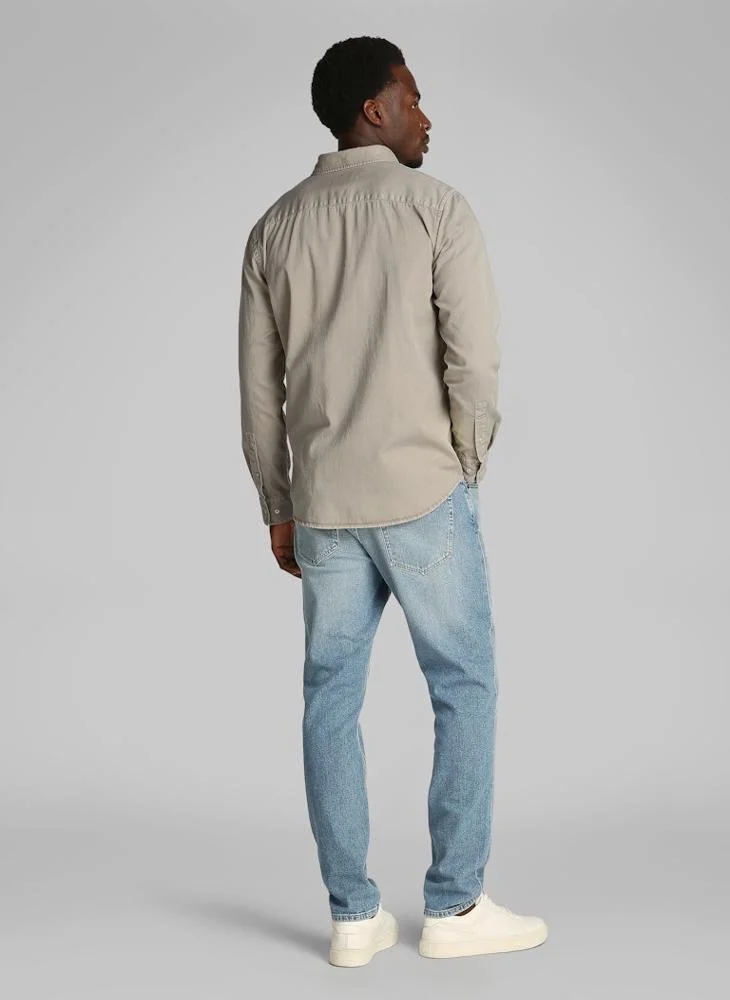 CALVIN KLEIN Regular Fit Twill Long Sleeve Shirt
