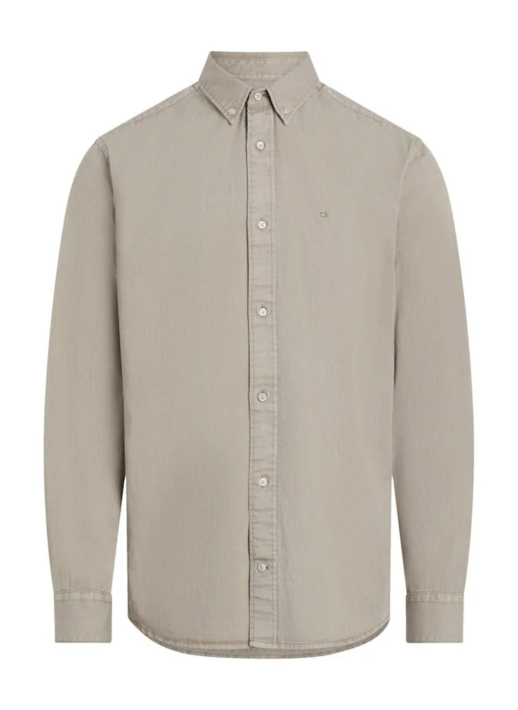 CALVIN KLEIN Regular Fit Twill Long Sleeve Shirt