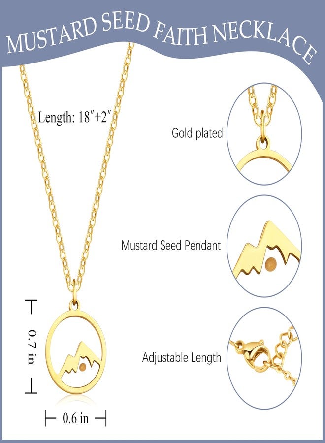 MEMGIFT Christian Gifts for Women, Mustard Seed Necklace Confirmation Baptism Birthday Religious Christmas Back to School Gifts for Teenage Teen Women - Image 3