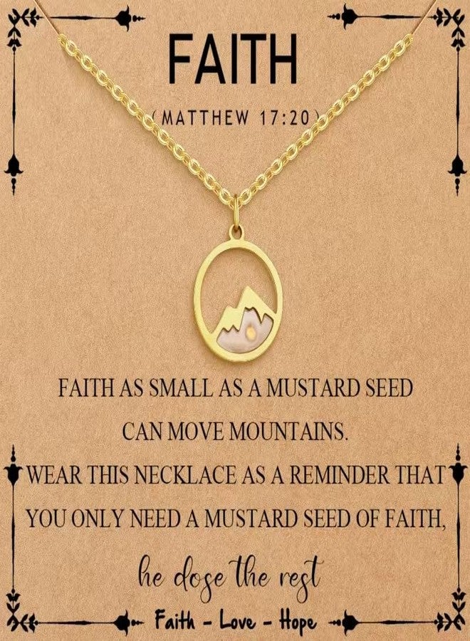 MEMGIFT Christian Gifts for Women, Mustard Seed Necklace Confirmation Baptism Birthday Religious Christmas Back to School Gifts for Teenage Teen Women - Image 1