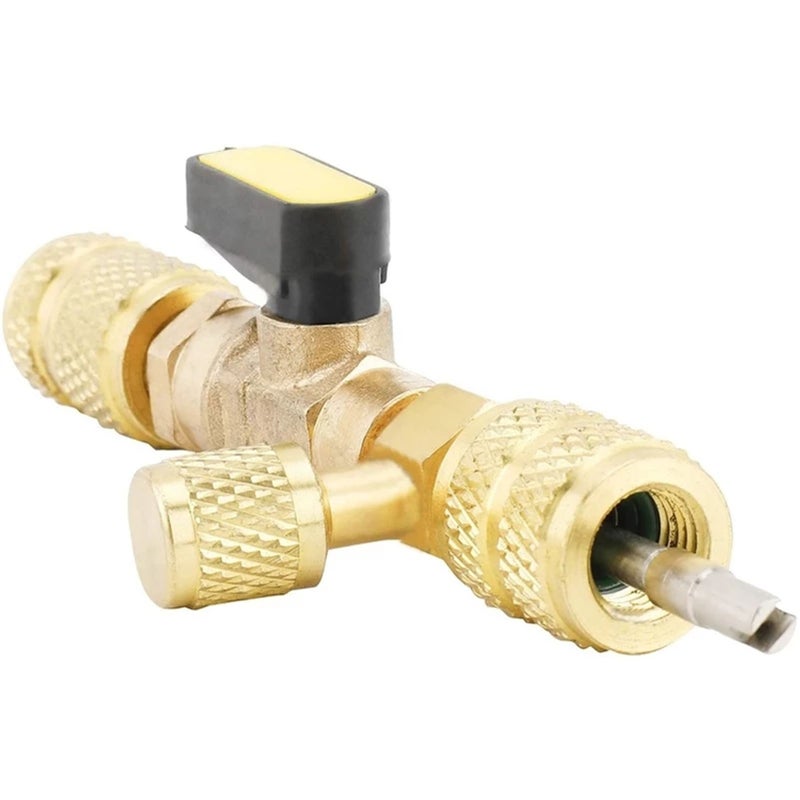 Valve Core Remover Installer Tool: Solid Brass Gold Dual Size SAE 1/4 & 5/16 Inch Port - Anti-slip Knurling Design, Fluorine & Heat Resistant, Rust-proof for HVAC Auto Refrigerant Systems - Image 5