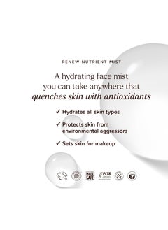 True Botanicals True Botanicals Renew Nutrient Mist | Deeply Hydrates & Refreshes On the Go |Dermatologist Tested, Non-Toxic, Hypoallergenic, Vegan, MADESAFE Certfied | (1.7 oz | 50 ml)  - Image 2