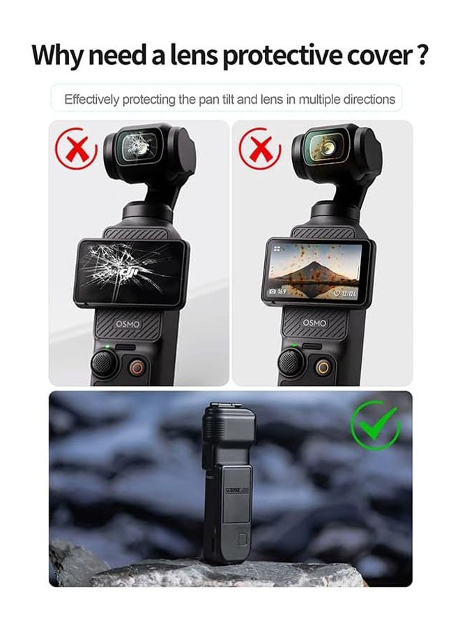 General DJI Osmo Pocket 3 Computer Gimbal Case Flip Cover Case Drop Protection Dust, scratch, and shock resistant action camera case accessories  - Image 2