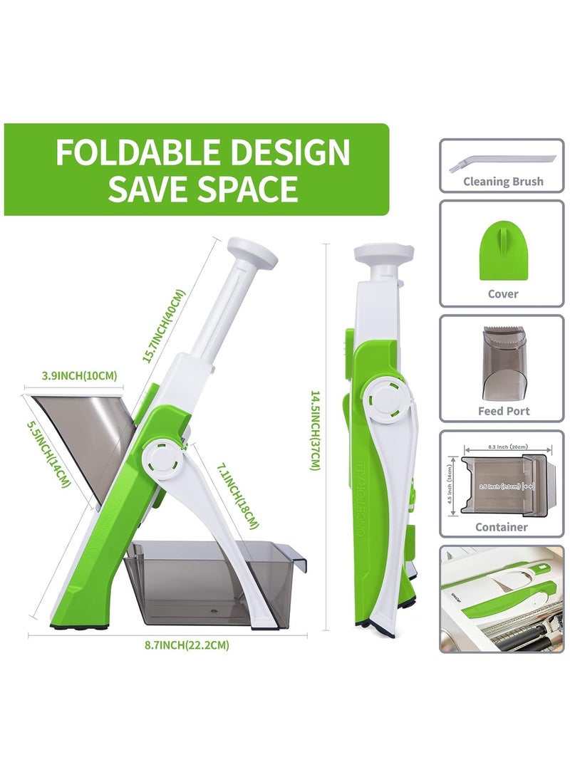 MARKQ Vegetable Chopper 4 Modes Mandoline Food Slicer to Julienne Cubes Veggies Adjustable Thickness French Fry Cutter Potato Slicer  - Image 2