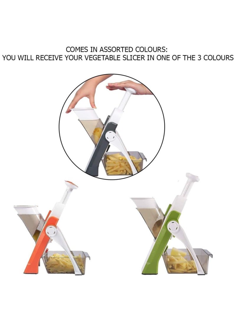 MARKQ Vegetable Chopper 4 Modes Mandoline Food Slicer to Julienne Cubes Veggies Adjustable Thickness French Fry Cutter Potato Slicer  - Image 3