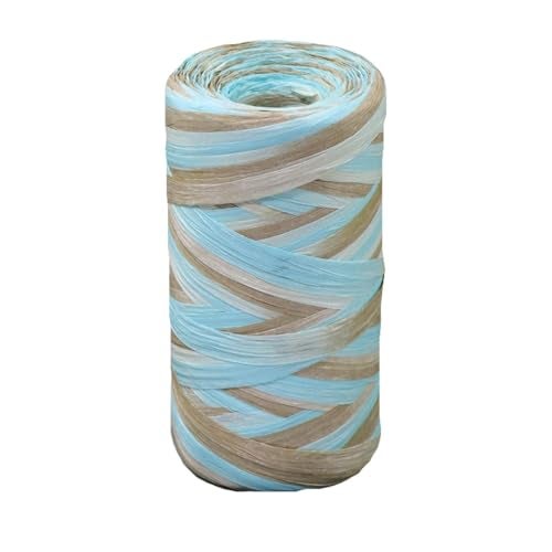 ALLWSLucky Colored 393 Feet Raffia Paper Ribbon, Colorful Packing Paper String Section Dyeing Raffia Ribbon for Gift Wrapping and DIY Decoration (Brown) - Image 1