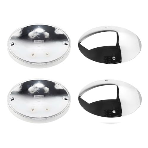 DewFlew 4Pcs 866 Hubcap 220mm Chrome Baby Moon Wheel Center Cap for 14 15 16 inch Wheel Rim Vintage Custom Hub Cap