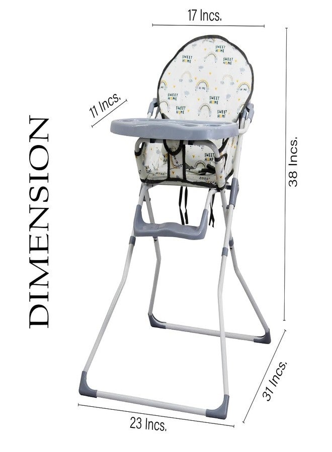 EVOLIFE Premium Adjustable Baby High Chair | Stylish | Easy-to-Clean | Feeding Chair for Infants & Toddlers | Baby Eating Chair | Secure Harness | Modern Dining Solution | Booster Seat (Grey) - Image 2