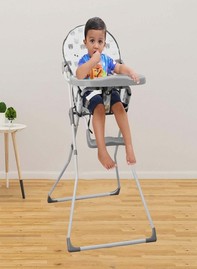 EVOLIFE Premium Adjustable Baby High Chair | Stylish | Easy-to-Clean | Feeding Chair for Infants & Toddlers | Baby Eating Chair | Secure Harness | Modern Dining Solution | Booster Seat (Grey) - Image 1