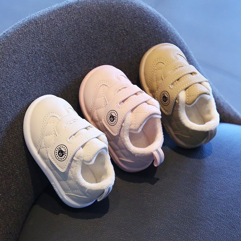 Fall/Winter New Baby Shoes Non-Slip Infant Toddler Shoes Short Velvet Kick Children Hook And Loop Cotton Shoes A Generation Of Hair - Image 3