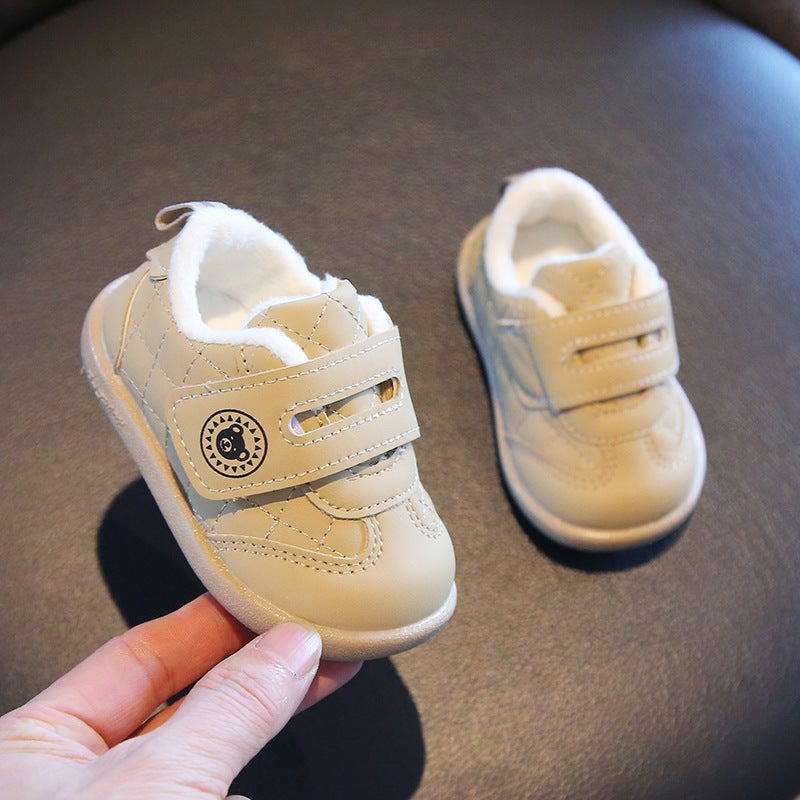 Fall/Winter New Baby Shoes Non-Slip Infant Toddler Shoes Short Velvet Kick Children Hook And Loop Cotton Shoes A Generation Of Hair - Image 2