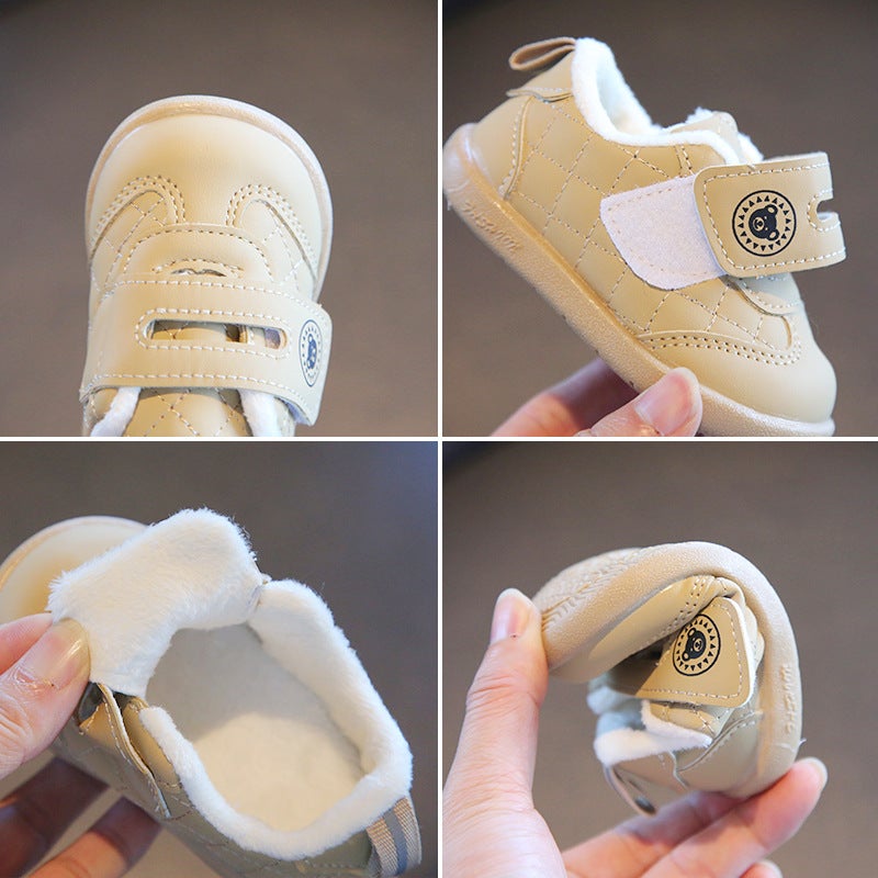 Fall/Winter New Baby Shoes Non-Slip Infant Toddler Shoes Short Velvet Kick Children Hook And Loop Cotton Shoes A Generation Of Hair - Image 4