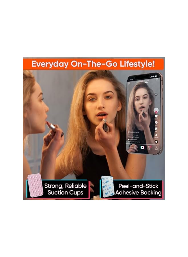 S-TOP Silicone Phone Case, Compatible With All Iphones & Android, Hand Free-Octo Cup Buddy, Non Slip Suction Phone Adhesive Holder, Perfect for Selfies & Videos Fidget Toy- Mirror Shower Phone Holder - Image 2