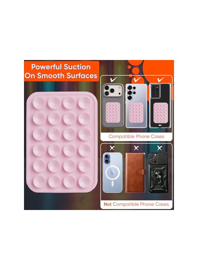 S-TOP Silicone Phone Case, Compatible With All Iphones & Android, Hand Free-Octo Cup Buddy, Non Slip Suction Phone Adhesive Holder, Perfect for Selfies & Videos Fidget Toy- Mirror Shower Phone Holder - Image 3