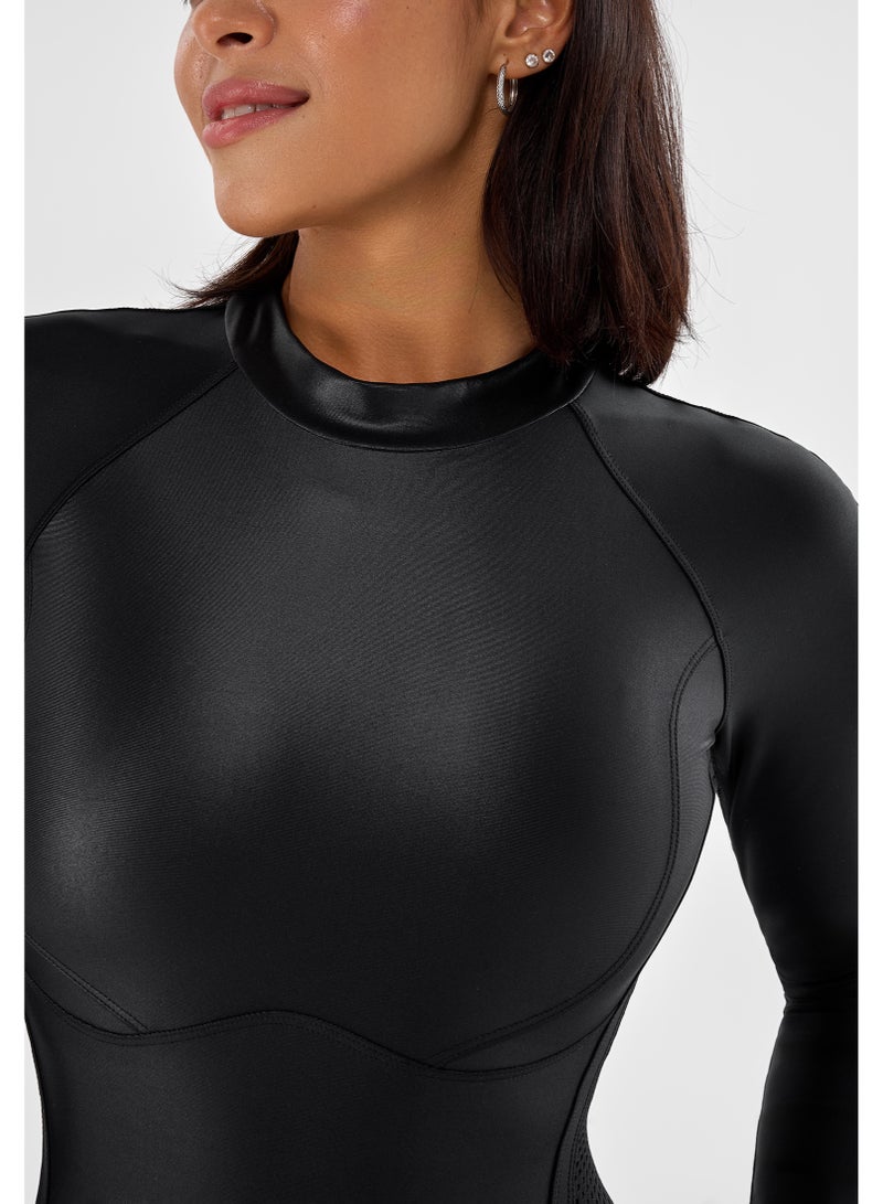 Bona Fide Bona Fide Compression Shirts for Women – Long/Short Sleeve Women’s Workout Crop Top - Designed for Gym, Workout and Running  - Image 2