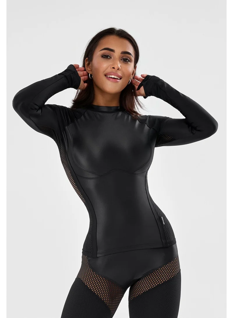 Bona Fide Bona Fide Workout Tops for Women - Short/Long Sleeve Compression Shirt - Breathable Tight Crop Top for Gym, Running, Yoga