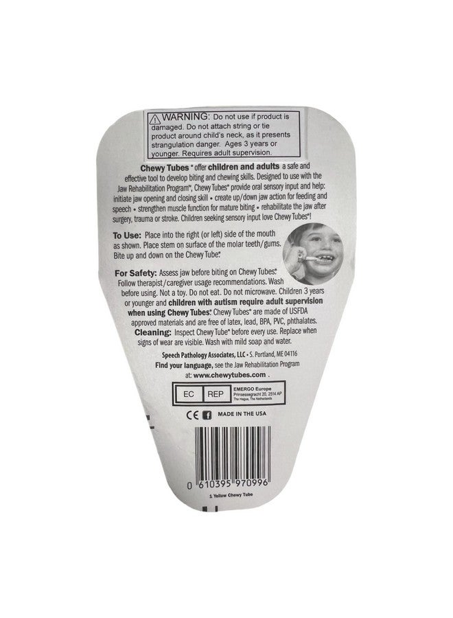 Chewy Tubes Sensory Teether - Yellow - 2 Count - Image 2