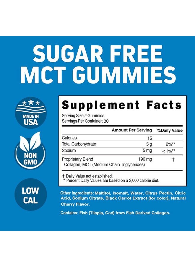Herbtonics Keto Gummies with MCT + Collagen | Sugar Free MCT Oil Capsules | Anti Aging, Hair Growth, Skin Care & Strong Nails Protein Collagen Gummies | On-The-Go Keto Gummy  - Image 3