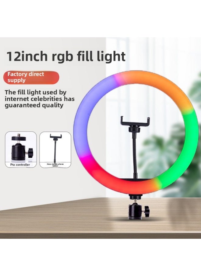 Generic Direct Supply 12 Inch RGB Magic Color Fill Light LED Ring Light Ring Light Live Beauty Fill Light-Color:Blue Box (Remote Control)  - Image 3