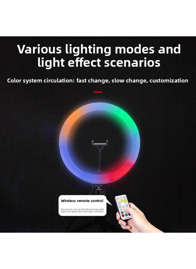 Generic Direct Supply 12 Inch RGB Magic Color Fill Light LED Ring Light Ring Light Live Beauty Fill Light-Color:Blue Box (Remote Control)  - Image 5