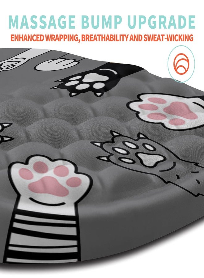 Kuosgm Ergonomic Mouse Pad Wrist Support with Memory Foam Massage Bulge, Carpal Tunnel Pain Relief Mousepad Wrist Rest for Mouse(12x8 inch, Paw) - Image 3