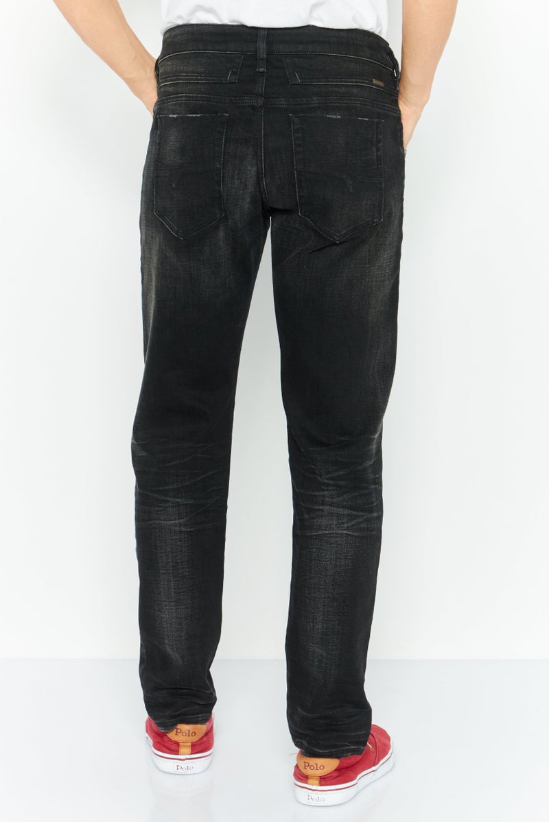 DIESEL جينز رجالي بقصة ضيقة وقابل للتمدد، أسود - Image 4